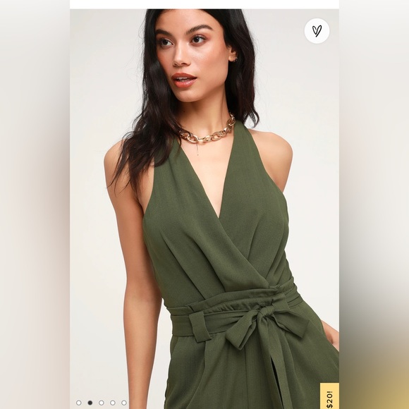 Lulus green romper in size xs - Picture 2 of 4